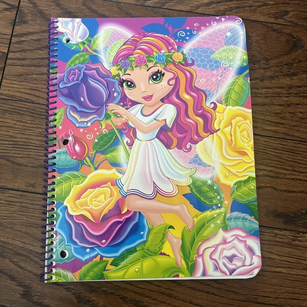 Lisa Frank theme book 10.5 × 8 inch 70 sheet number Blank Rosa Fairy clean nice
